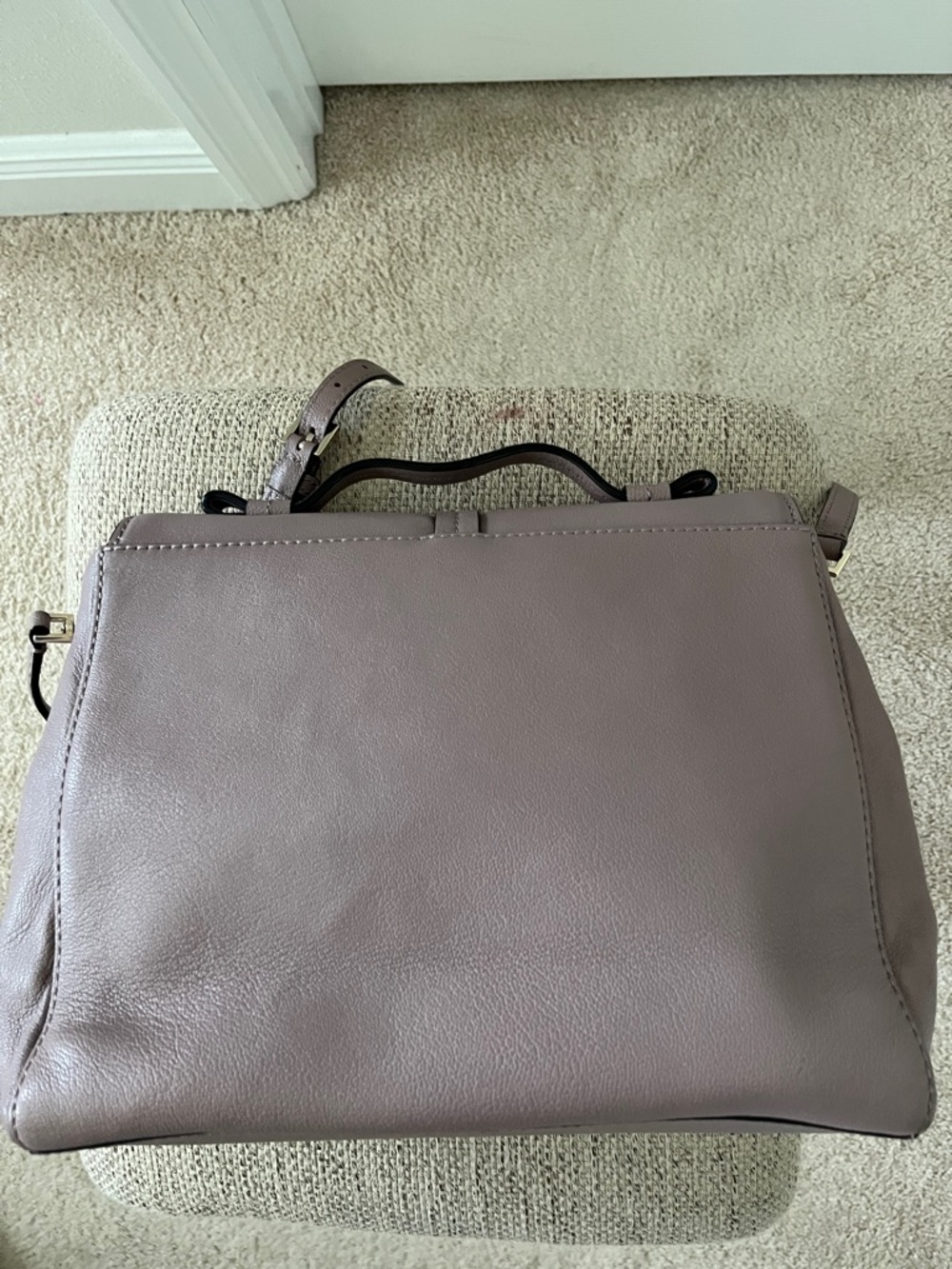 Kate Spade Randall Street mauve leather satchel with top handle - Picture 5 of 9